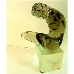 Glass Nude Male Sculpture Amotra