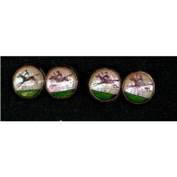 Wolcott Sterling Cuff Links Polo Players