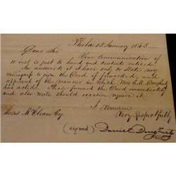 Moses McLean Gettysburg Letter 1843