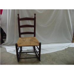 19th Cent, Ladderback Sewing Rocker