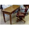 Image 1 : 1920s Walnut Handmade Table Desk