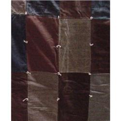 Wool Tacked Quilt 1950s Bed Cover