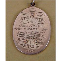 Atalanta Rowing Boating 1876 Medal