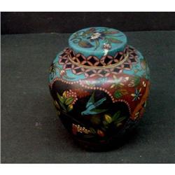 Oriental Porcelain Cloisonne Ginger Jar