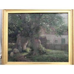 Clark Crum Oil Painting NY 19th Cent