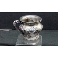 Victorian Mustache Cup Silver Plated