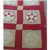 Image 1 : Red White & Cream Star Quilt