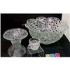 Image 1 : Pressed Glass Punch Bowl & Cups