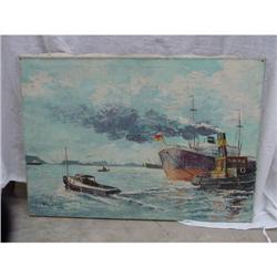 Harbor Boating Delft Dutch Painting