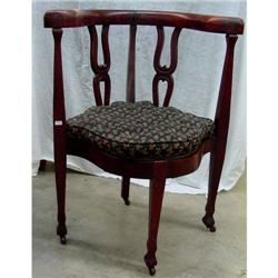 1920s Mahogany Finished Corner Chair