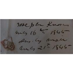 Moses McLean Letter 1845 Gettysburg