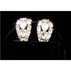 Eisenberg Rhinestone Earrings 50s