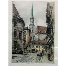 1920s/30s German Street Engraving