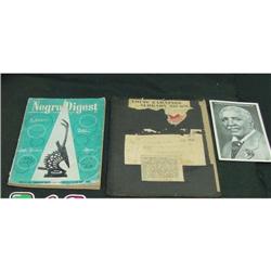 Negro Colored Magazine Obit & Card