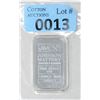 Image 1 : 1 Oz. Johnson Matthey .999 Silver Bar - Encapsulated