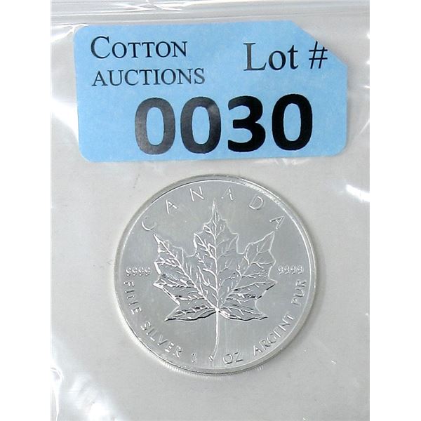 1 Oz .9999 Silver 1988 Canadian Maple Leaf Coin