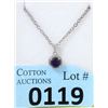 Image 1 : Sterling Silver Amethyst & Diamond Pendant