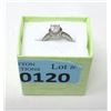 Image 2 : White Topaz & Diamond Solitaire Ring