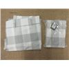 Image 2 : Case of 6 Light Filtering Curtain Panels - Grey Plaid