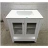 Image 1 : Glass Door Vanity with Sink - Store Return