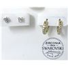 Image 1 : New Sterling Silver Swarovski Zirconia Earring Set