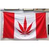 Image 1 : 2 New 36" x 60" Canada Marijuana Leaf Flags