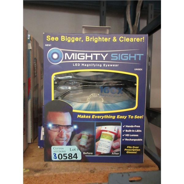 3 New Might Sight LED Magnifier Glasses