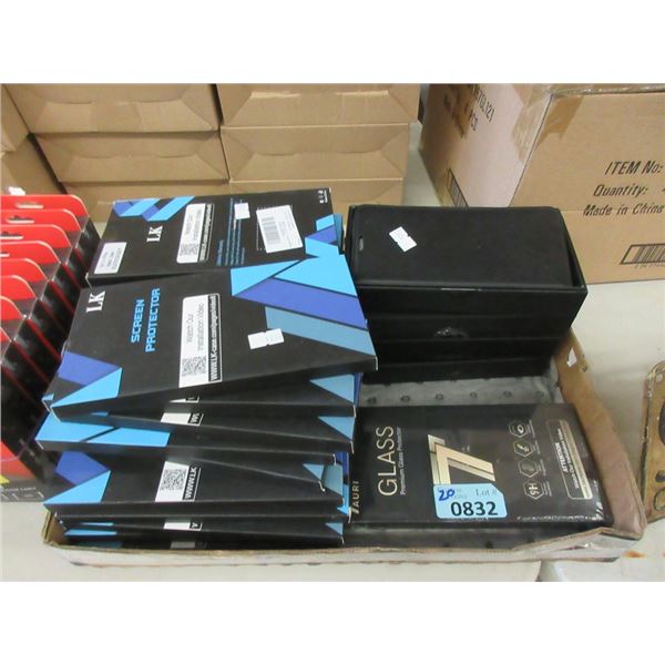 20 Pc Lot of Cell Wallets & Screen Protectors