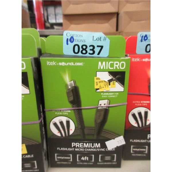 10 iTec Micro Flashlight Charge/Sync Cables