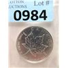 Image 1 : 1 Oz .9999 Silver 2006 Canadian Maple Leaf Coin