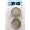 Image 1 : Two 1963 Canadian 80% Silver Dollar Coins