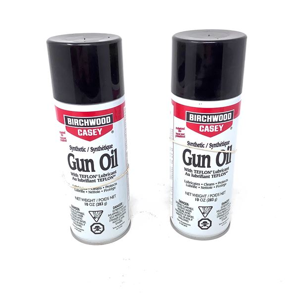 Birchwood Casey Synthetic Gun Oil Spray, 10 oz x 2