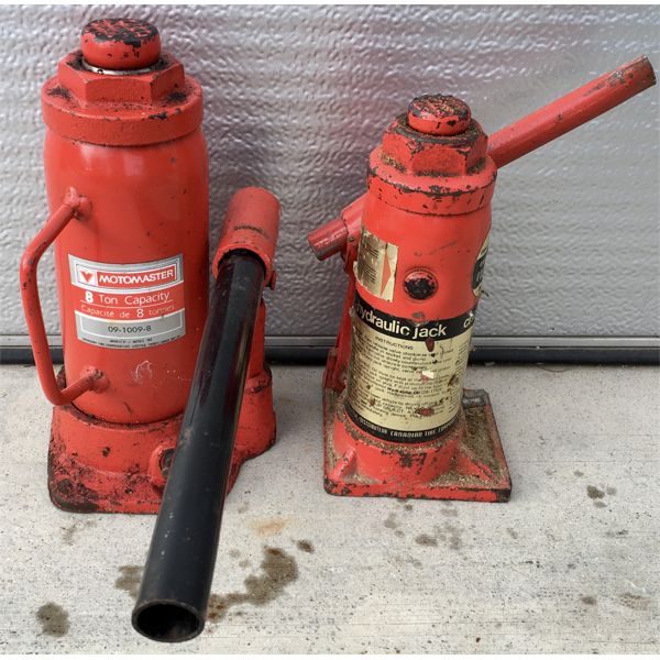 LOT OF 2 - 4 & 8 TON HYD JACKS