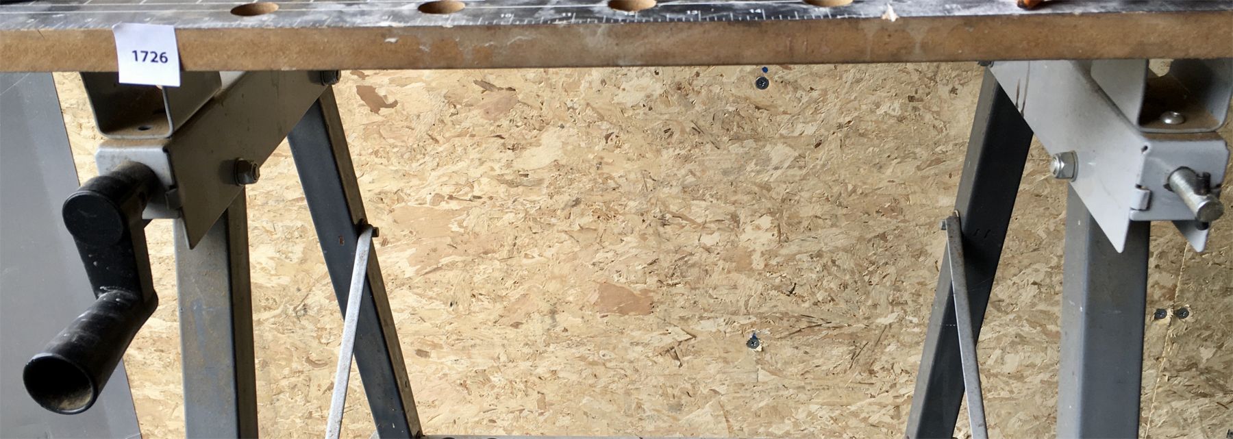TOOLSMITH FOLDING WORKBENCH W/ 3X POLE CLAMPS