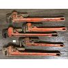 LOT OF 5 - PIPE WRENCHES - 24IN AND 18IN