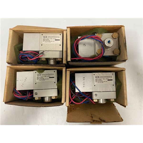 (4) Custom Control Sensors #674D158 Pressure Switches