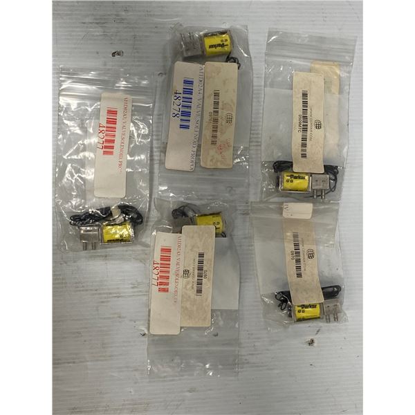 Lot of (5) Parker Solenoid Valves