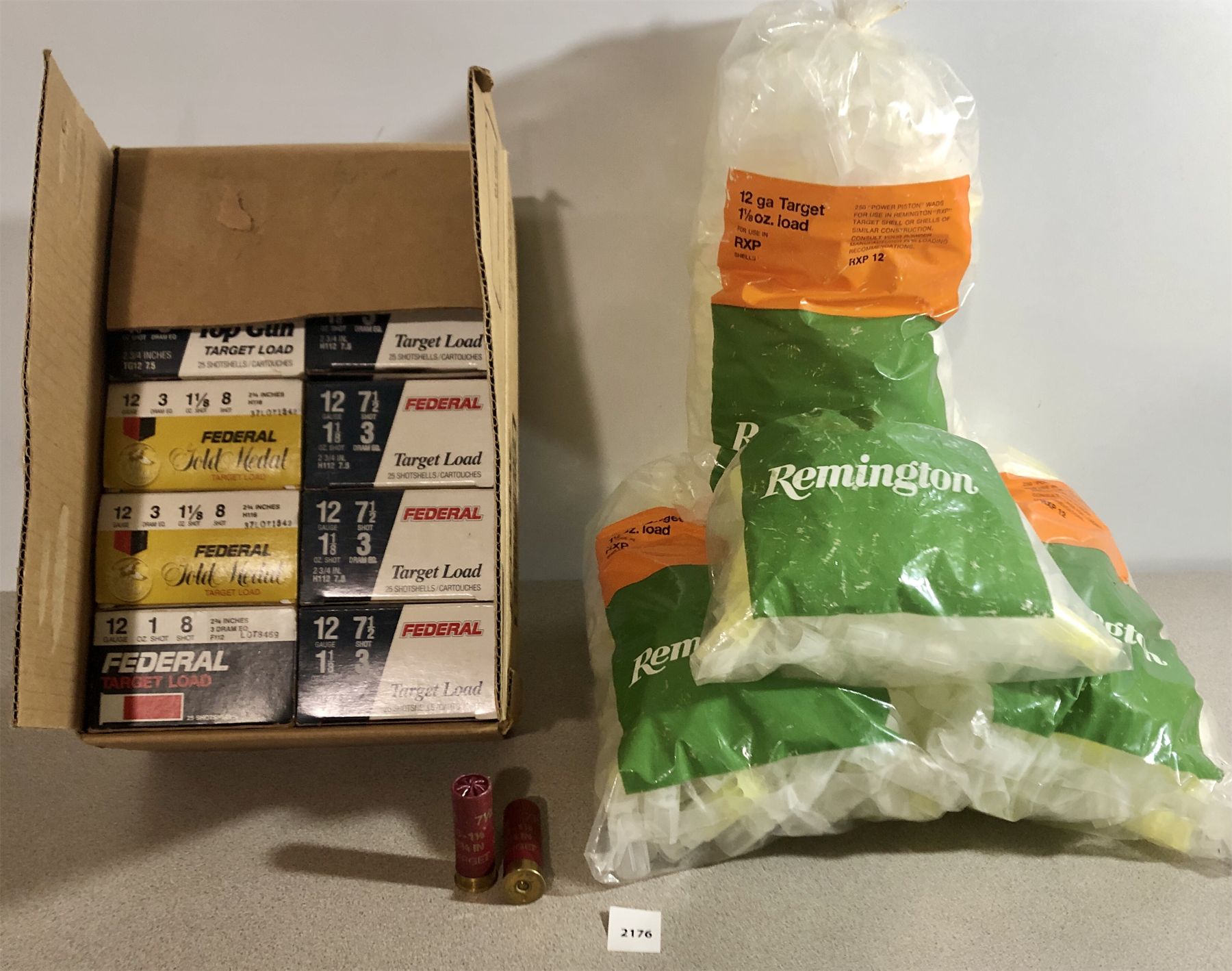 WADS & AMMO: 865X REM RXP 12 GA & 8X LIVE & 68X SPENT FED 12 GA 2 3/4 ...
