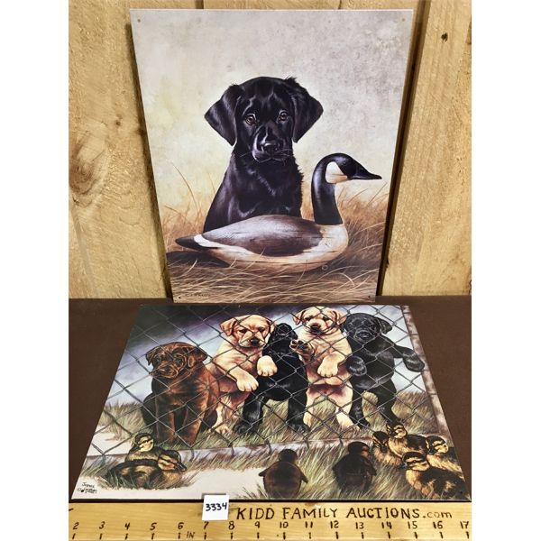 LOT OF 2 - REPRO TIN SIGNS - Kidd Family Auctions