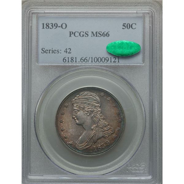 1839-O 50C MS66 PCGS. CAC. GR-1, R.1.