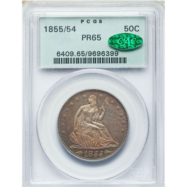 1855/54 50C Arrows, WB-102, FS-301, PR65 PCGS. CAC