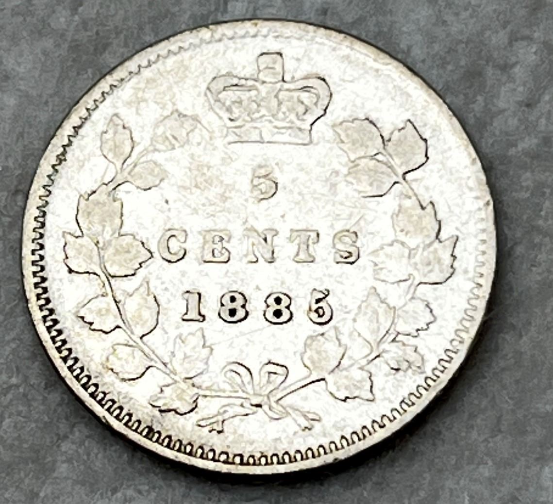 1885 5 cents
