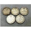 Image 1 : 1892 - 1896 - 1898 - 1899 with small 9 - 1899 with large 9 - 10 cents