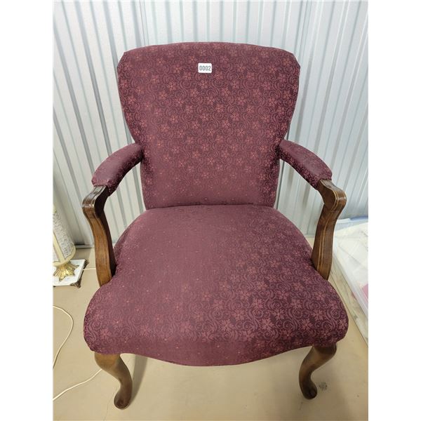 Burgundy Accent Arm Chair