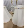 Image 2 : Two Glass Lamps with Lamp Shades