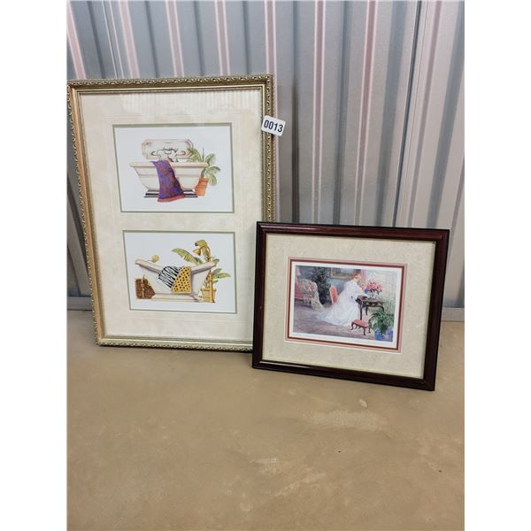 Two Framed Prints Largest 15" x 21"