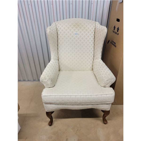 Cream Wing Back Accent Chair