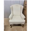 Image 1 : Cream Wing Back Accent Chair