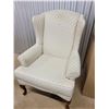 Image 2 : Cream Wing Back Accent Chair