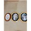Image 1 : Two Framed Romantic Gardens Plate Collection & One Framed Lena Liu's Floral Cameo